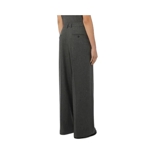Wide-Fit Wool Flannel Trousers