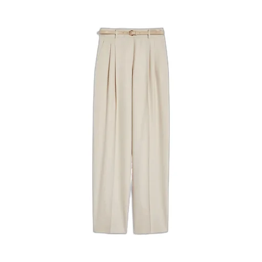 Belted Pleated Trousers