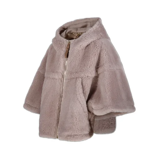Petalo Zip-Up Hooded Teddy Cape