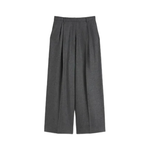 Wide-Fit Wool Flannel Trousers