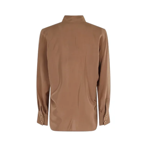 Tie-Neck Silk Blouse