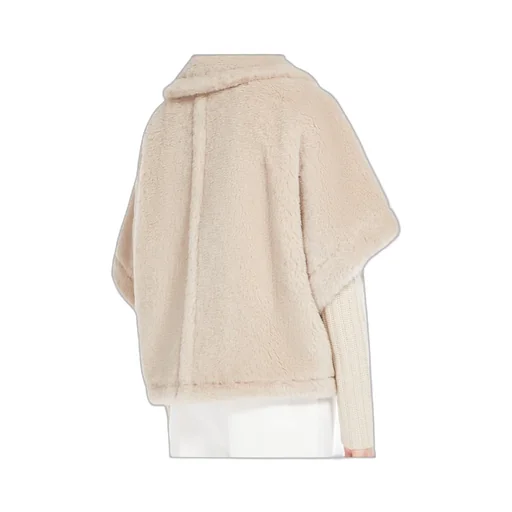 Cape In Alpaca And Wool Teddy Fabric