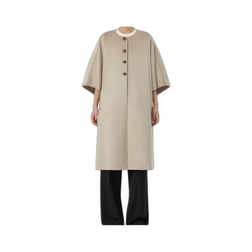 Long Cape In Cashmere Drap