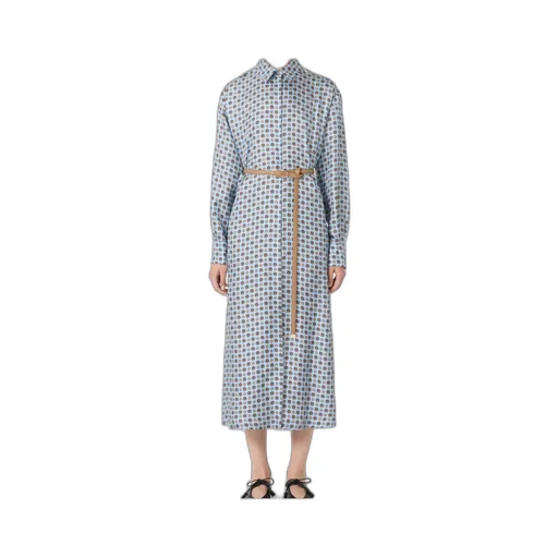 Printed Silk Shirt Dress