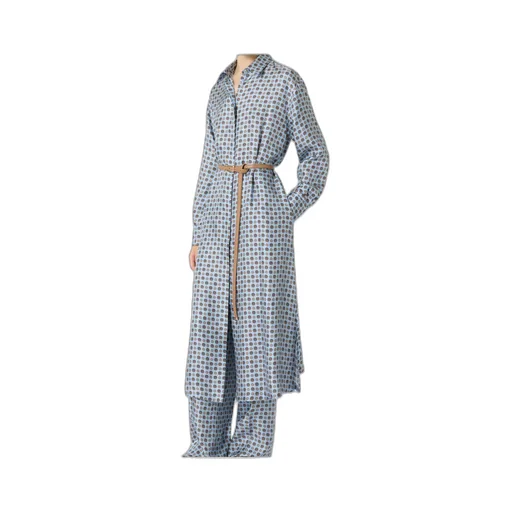 Printed Silk Shirt Dress