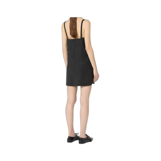 Elam Pinstripe Sweetheart-Neck Dress
