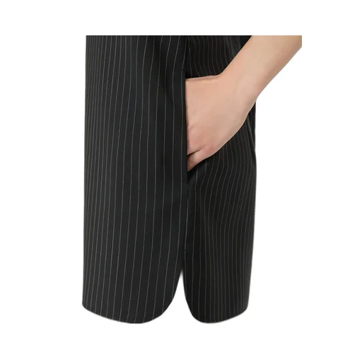 Elam Pinstripe Sweetheart-Neck Dress