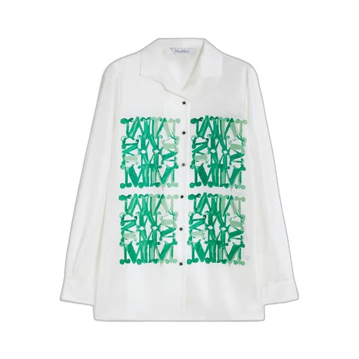 Logo Printed Collared Long-Sleeve Shirt