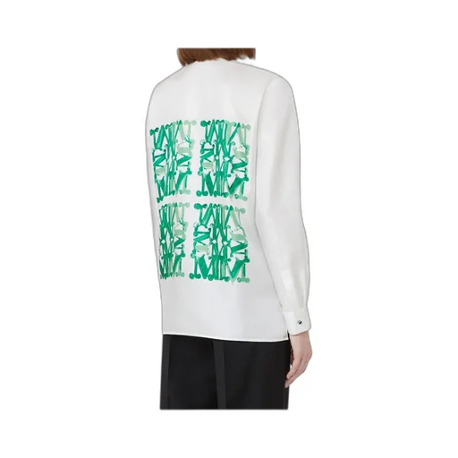 Logo Printed Collared Long-Sleeve Shirt