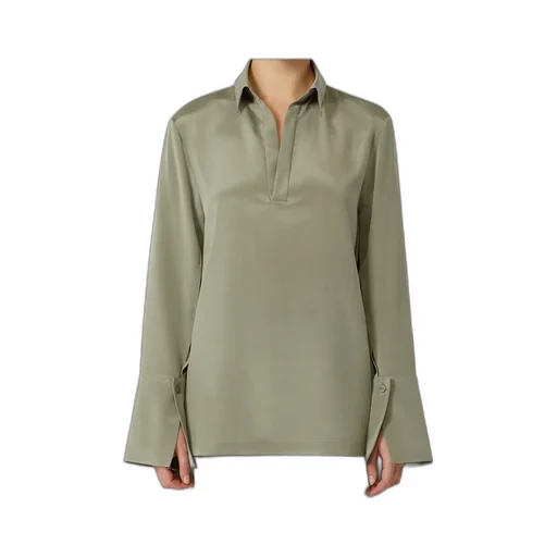 Stretch Silk Cady Blouse