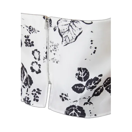 Printed Silk Corset Top