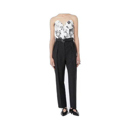 Printed Silk Corset Top