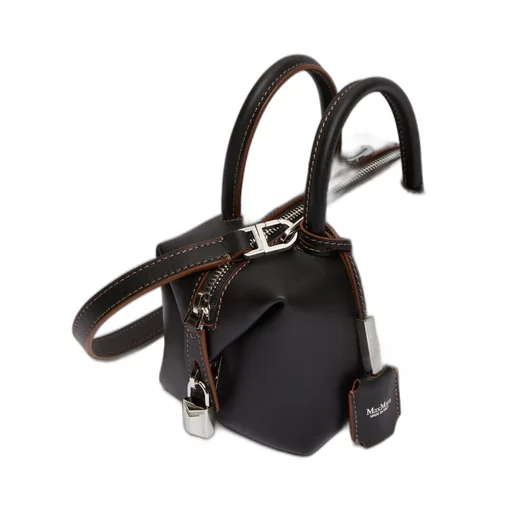 Small Natural Leather Bowler Bag