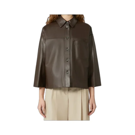 Boxy-Fit Nappa Leather Jacket