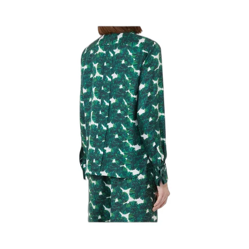 Mannish Printed Silk Shirt