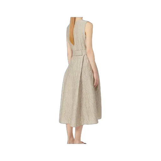 Belted Jacquard Dress