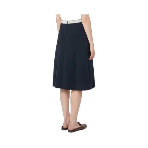 Pleated Jersey Skirt