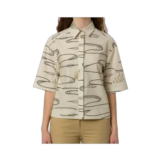 All-Over Patterned Button-Up Shirt