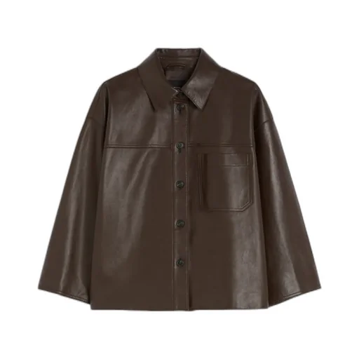 Boxy-Fit Nappa Leather Jacket