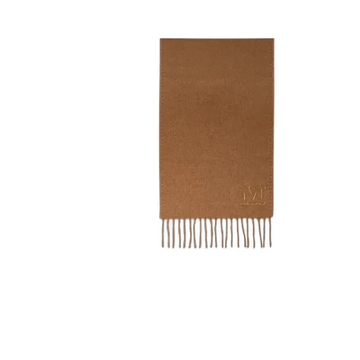 Camel Stole With Monogram Embroidery