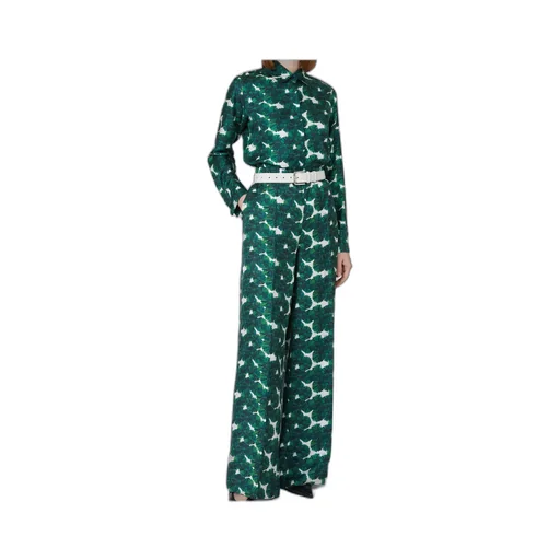 Mannish Printed Silk Shirt