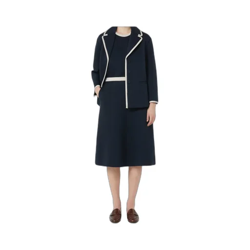 Pleated Jersey Skirt