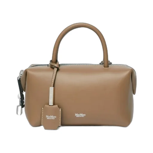 Small Natural Leather Bowler Bag
