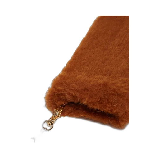 Mittens In Alpaca And Wool Teddy Fabric
