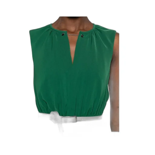 Gatheded Belted Sleeveless Dress