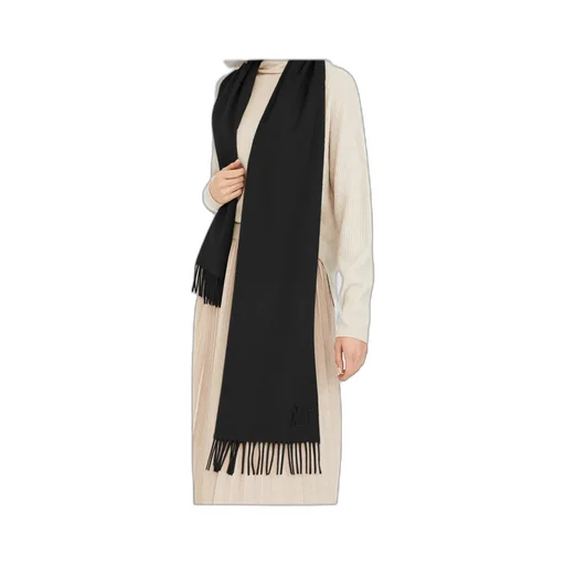 Camel Stole With Monogram Embroidery