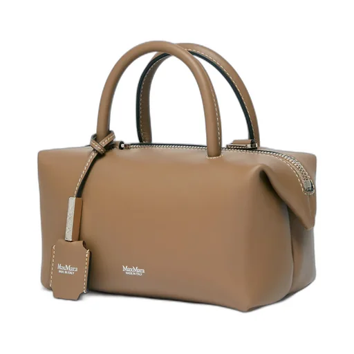 Small Natural Leather Bowler Bag