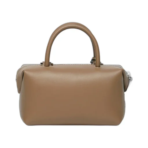 Small Natural Leather Bowler Bag