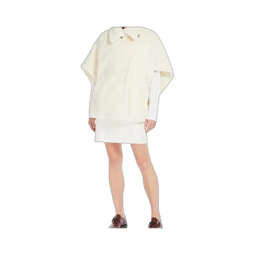 Cape In Alpaca And Wool Teddy Fabric