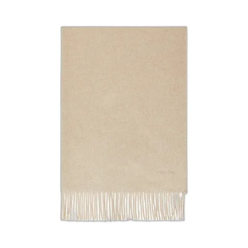 Cashmere Stole With Embroidery And Fringing