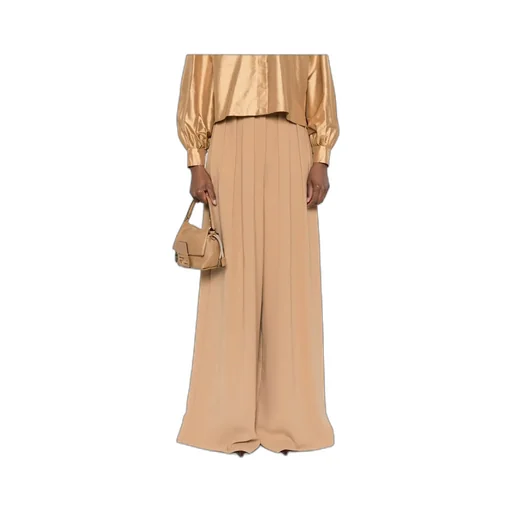 Pleated Wide Leg Trousers