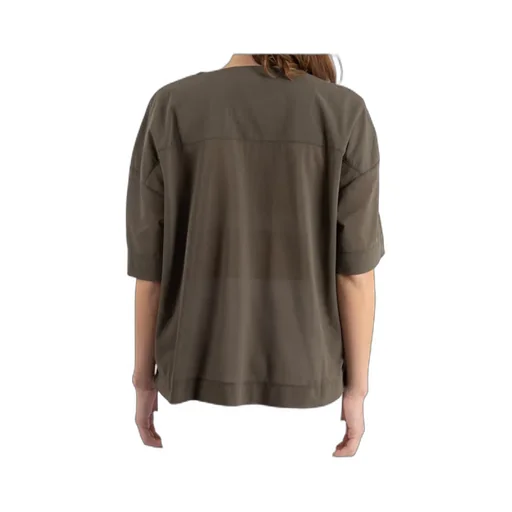 V-Neck Short-Sleeved Blouse