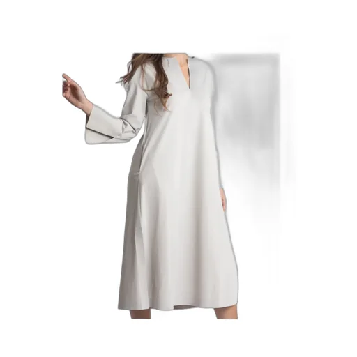 V-Neck Long-Sleeved Dress