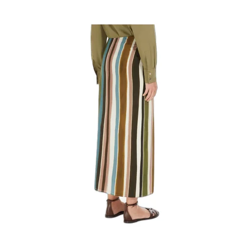 Patterned Crepe De Chine Pareo Skirt