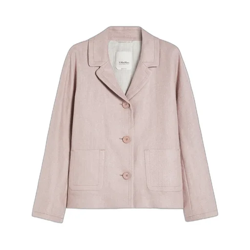 Boxy-Fit Linen And Cotton Basketweave Jacket
