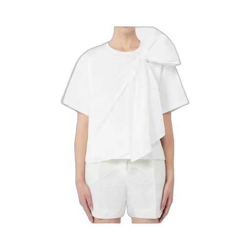 Colle Bow-Detailed Crewneck Top