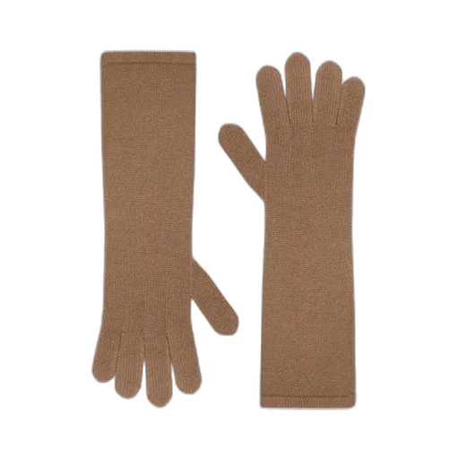 Logo Embroidered Knit Long Gloves