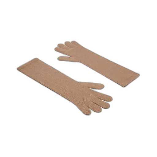 Logo Embroidered Knit Long Gloves