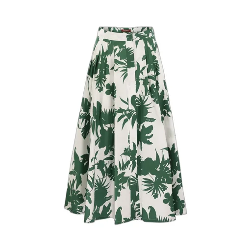 Studio Idoneo Allover Floral Printed Midi Skirt