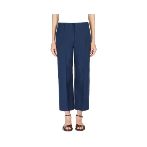 Linen And Cotton Cigarette Trousers
