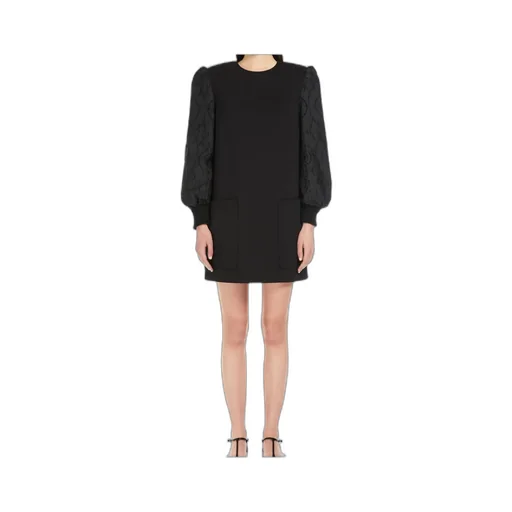 Mini-Dress In Wool And Jacquard Canvas