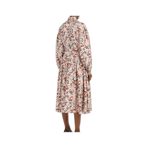 Printed Silk Flared Dress
