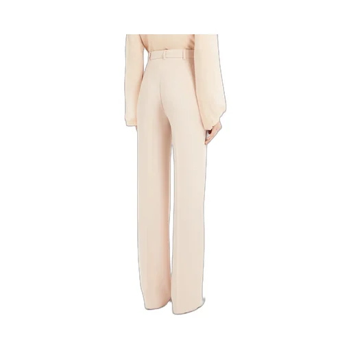 Straight-Fit Wool Satin Trousers