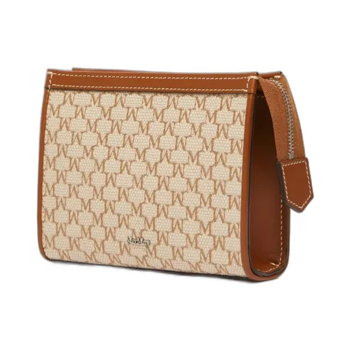 Logo Plaque Zip-Up Clutch Bag