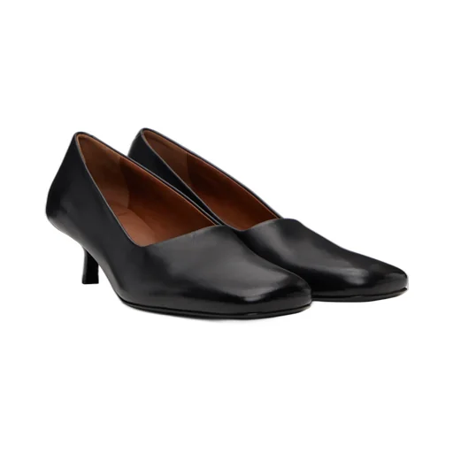 Kitten-Heel Square-Toe Pumps