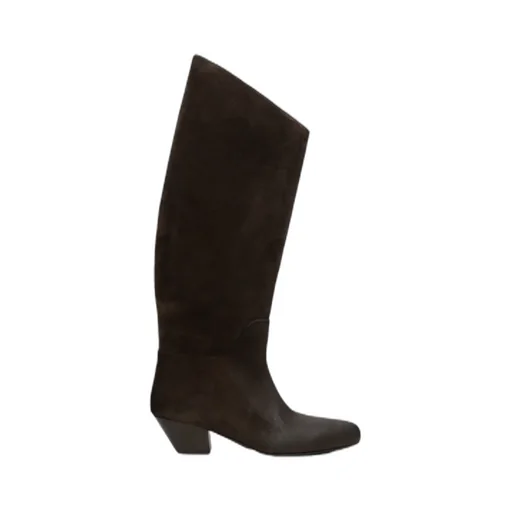 Goccio Reversed Leather Tall Boots